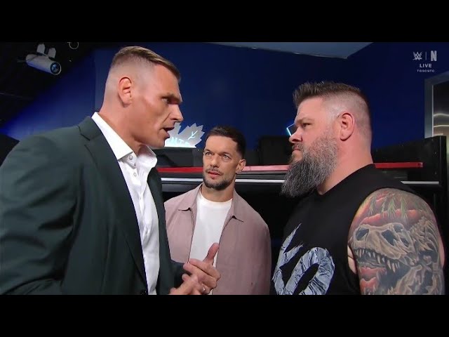 Gunther confronts Finn Balor & Kevin Owens _WWE Smackdown 21 August 2026 background