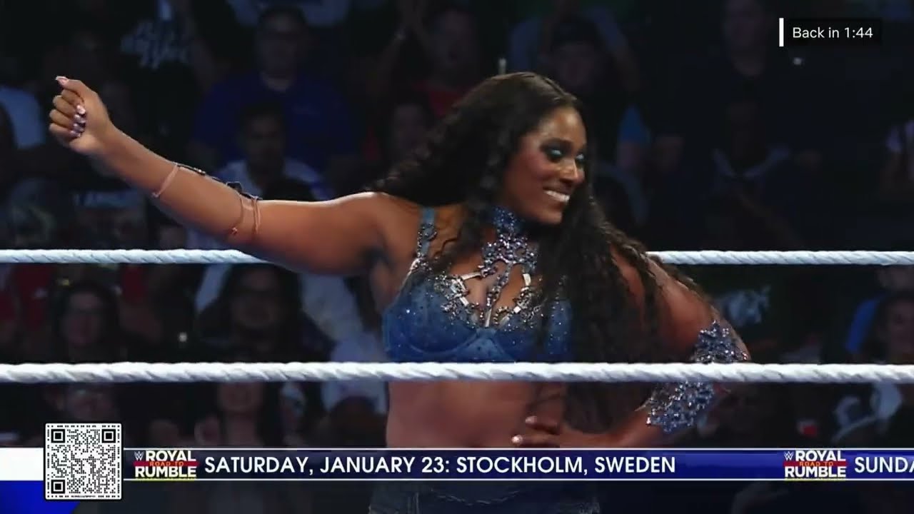 (1/2) Tiffany Stratton vs Lash Legend: Smackdown August 21 2026 background