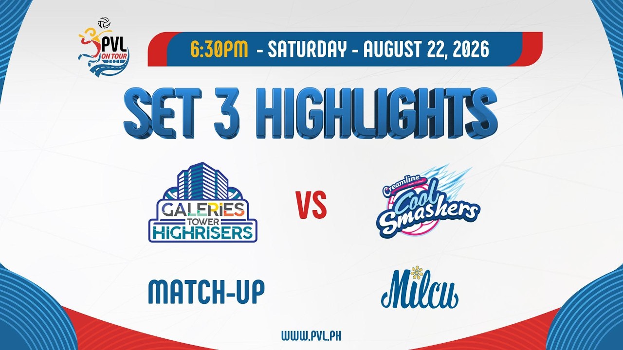 Galeries Tower Highrisers vs. Creamline Cool Smashers - 3rd Set Highlights background