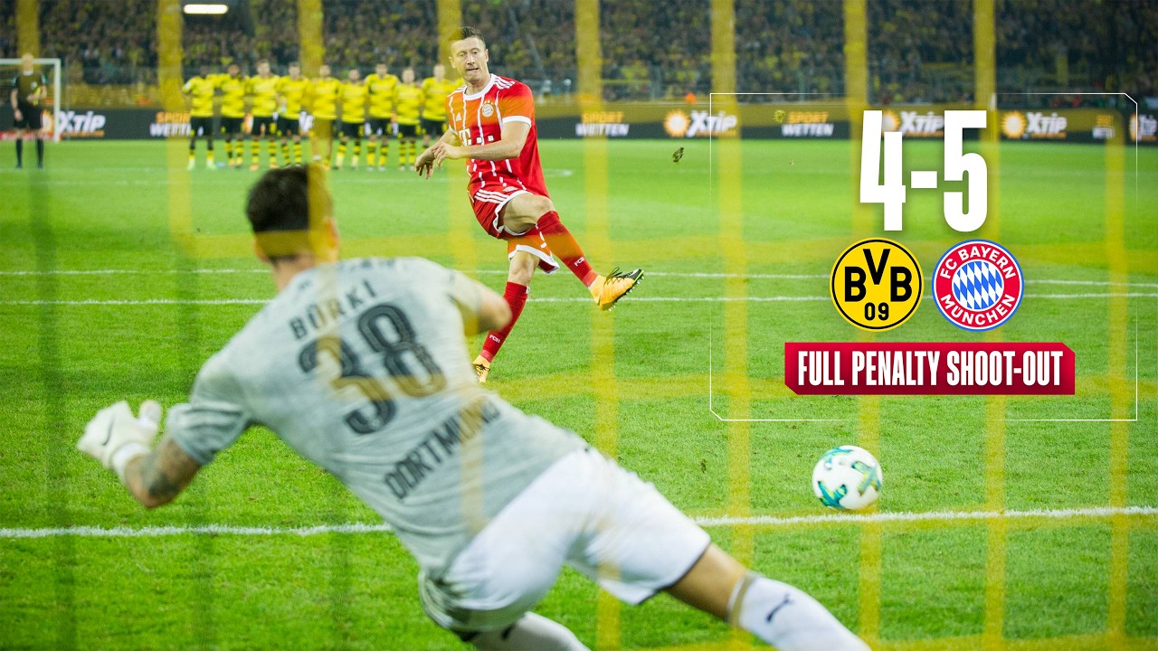 FULL PENALTY SHOOT-OUT with Lewandowski, Dembélé & Ribéry 🤩 | Dortmund - FC Bayern | Supercup 2017 background