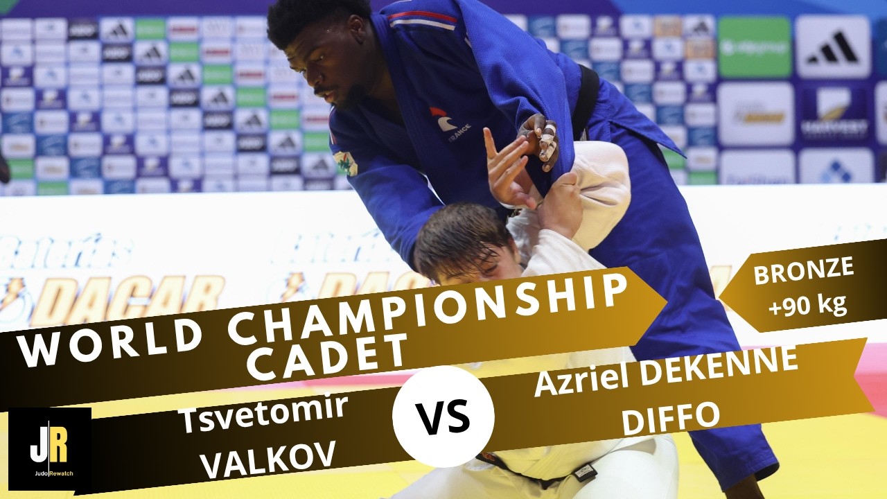 Tsvetomir VALKOV VS Azriel DEKENNE DIFFO | Guayaquil World Championships Cadets 2026 | BRONZE +90 kg background