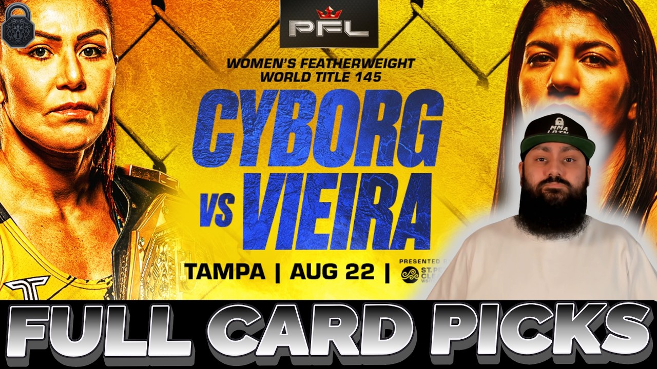 PFL Tampa: Cyborg vs Vieira Full Card Picks & Predictions | The MMA Lock-Cast #398 background