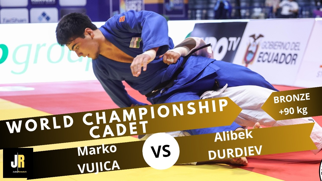 Marko VUJICA VS Alibek DURDIEV | Guayaquil World Championships Cadets 2026 | BRONZE +90 kg background