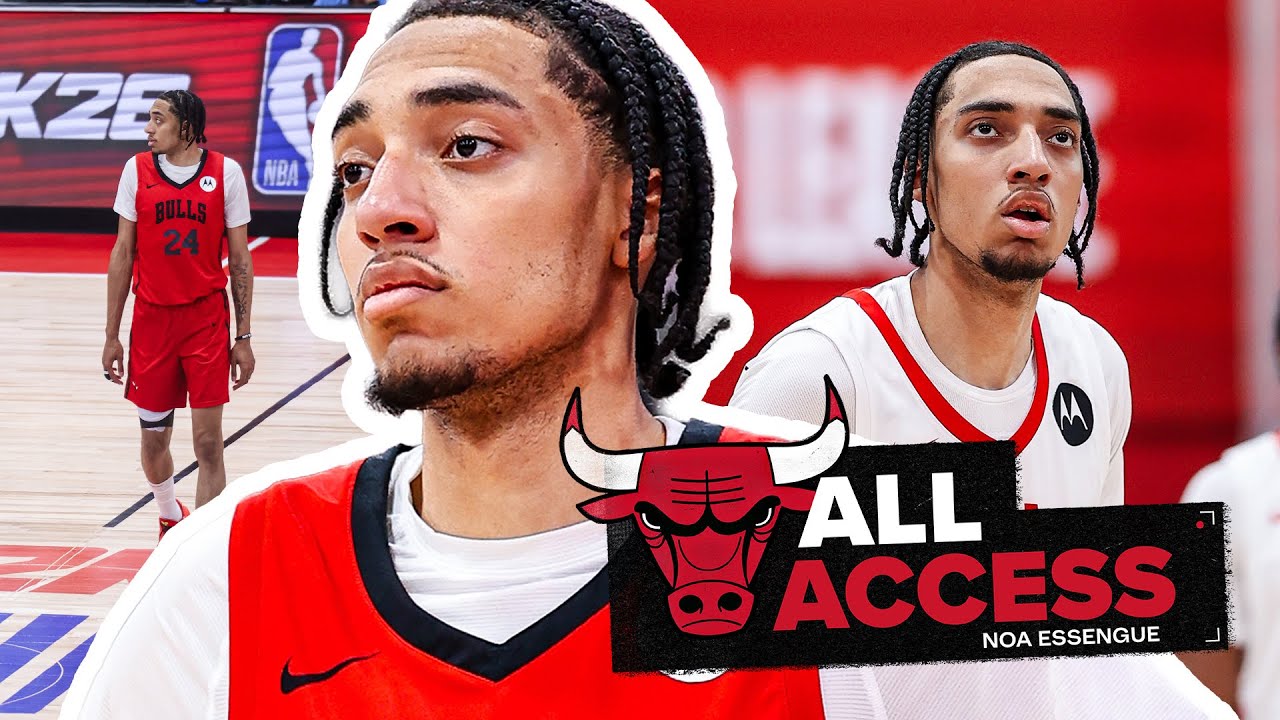 18-year-old Noa Essengue is IMPROVING each game 📈 | Chicago Bulls Summer League background