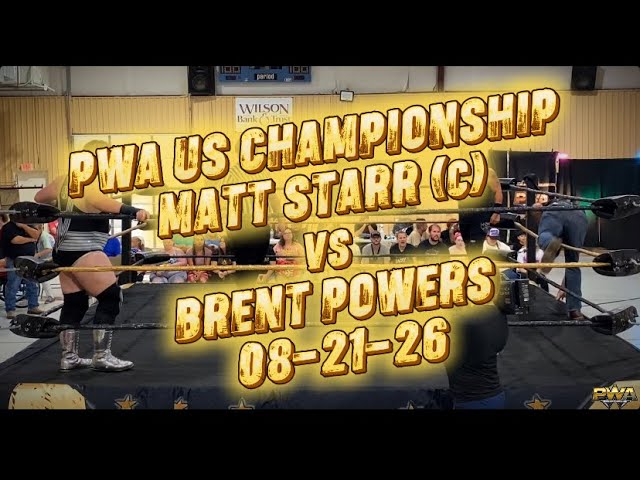 PWA Wrestling: US Championship Matt Starr (c) vs Brent Powers 08-21-26 background