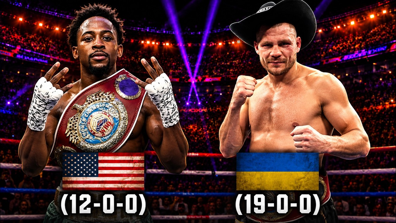 Keyshawn Davis vs Denis Berinchyk (BOXING FULL FIGHT) background