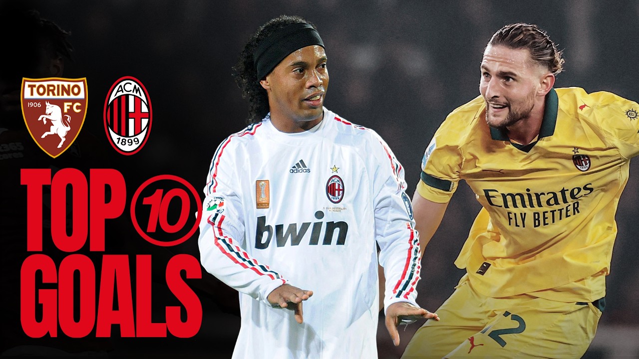 TOP 10 GOALS | #TorinoMilan | Rabiot, Ronaldinho e altri gol background