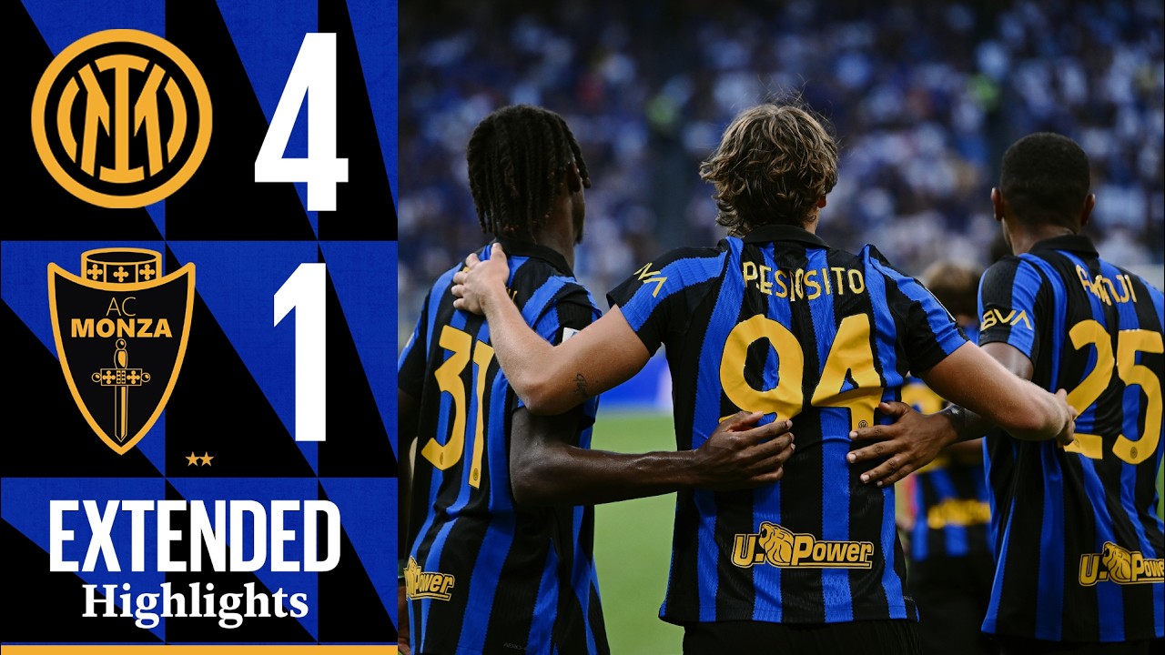 QUATTRO GOL E SPETTACOLO ALLA PRIMA DI CAMPIONATO 4️⃣😎 | INTER 4-1 MONZA | EXTENDED HIGHLIGHTS 🖤💙 background