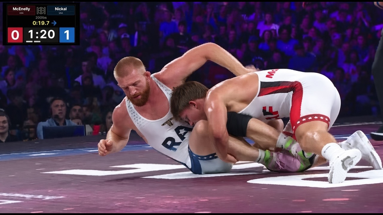 Bo Nickal vs Max McEnelly FULL FIGHT HIGHLIGHTS | RAF 12 Wrestling background