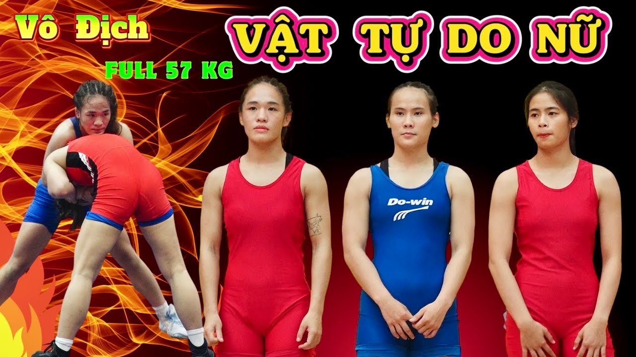 VẬT TỰ DO NỮ VĐQG hạng cân 57 kg P2 , women's Wrestling Vietnam National Championships. background