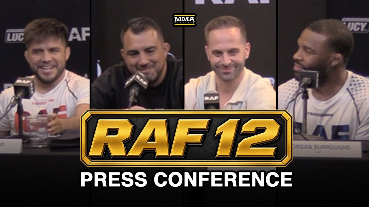 RAF 12 Post-Fight Press Conference | Cejudo vs Dvalishvili 2 | Burroughs vs. Brady | MMA Fighting background