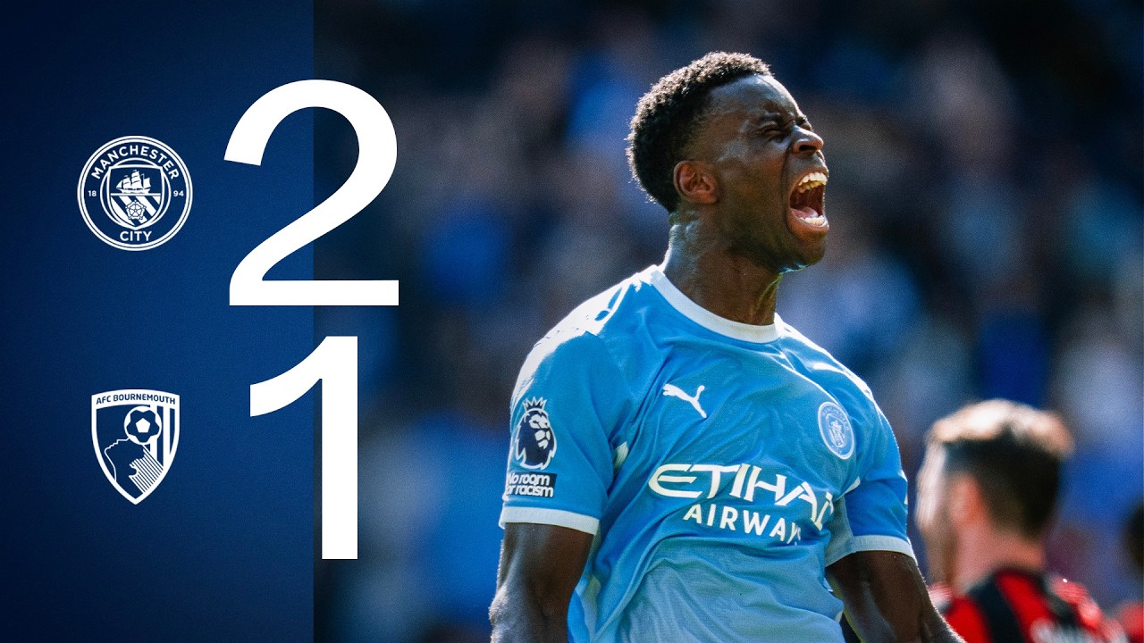 HIGHLIGHTS | Man City 2-1 Bournemouth | Late comeback seals win in league opener! background