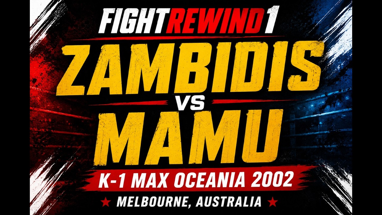 🥊 MICHAEL “IRON MIKE” ZAMBIDIS vs BILLY “BLADE” MAMU | K-1 MAX OCEANIA 2002 🔥 background
