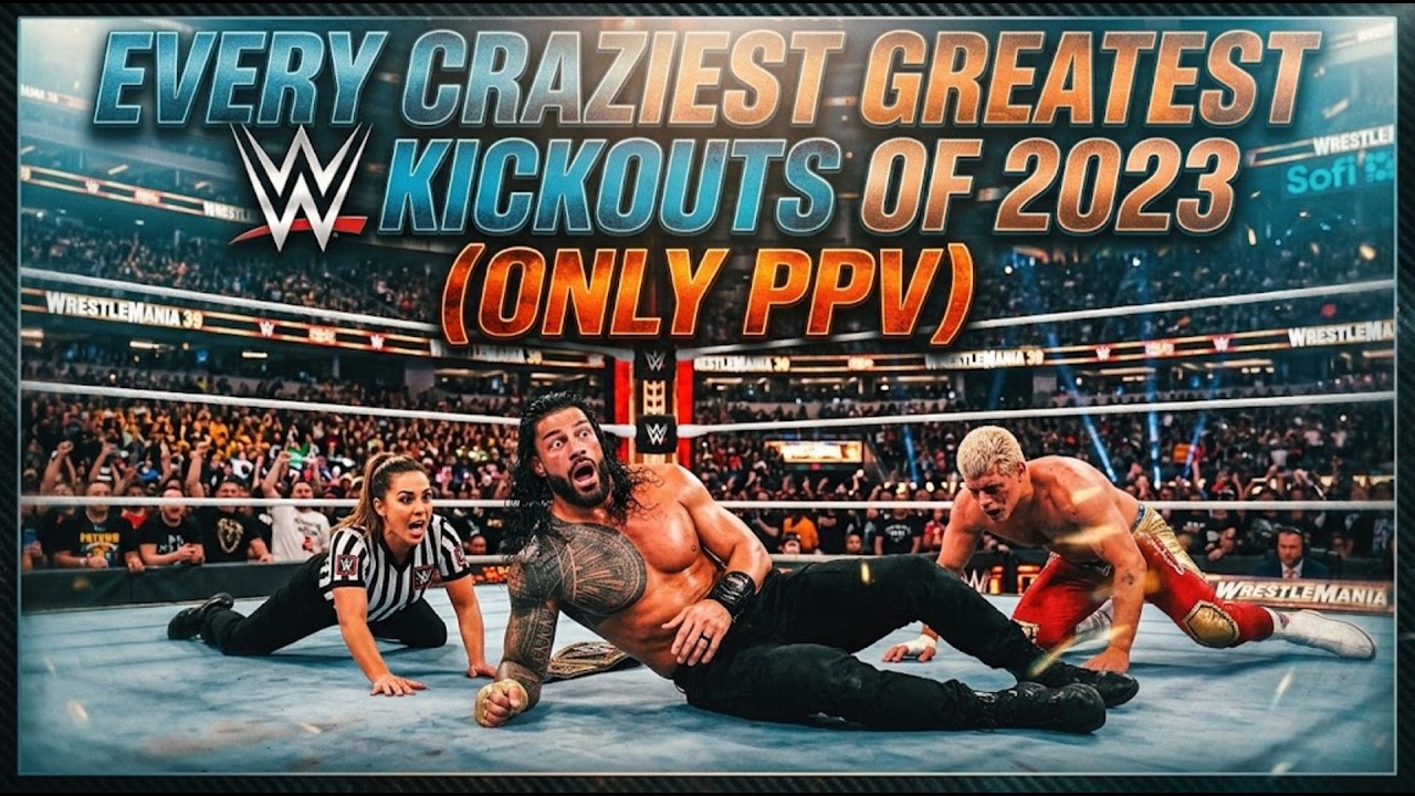 EVERY CRAZIEST GREATEST WWE KICKOUTS OF 2023 (ONLY PPV) background