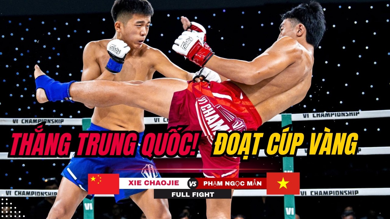 1 PHÚT 3 GIÂY KNOCK OUT VÕ SĨ TRUNG QUỐC! Phạm Ngọc Mẫn đoạt Cúp V1 Championship | Trận Main Event background