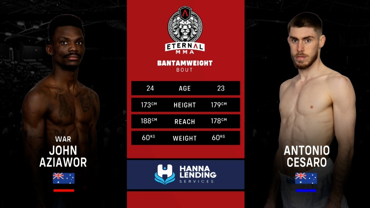 Eternal MMA 109: John Aziawor VS Antonio Cesaro | FULL FIGHT background