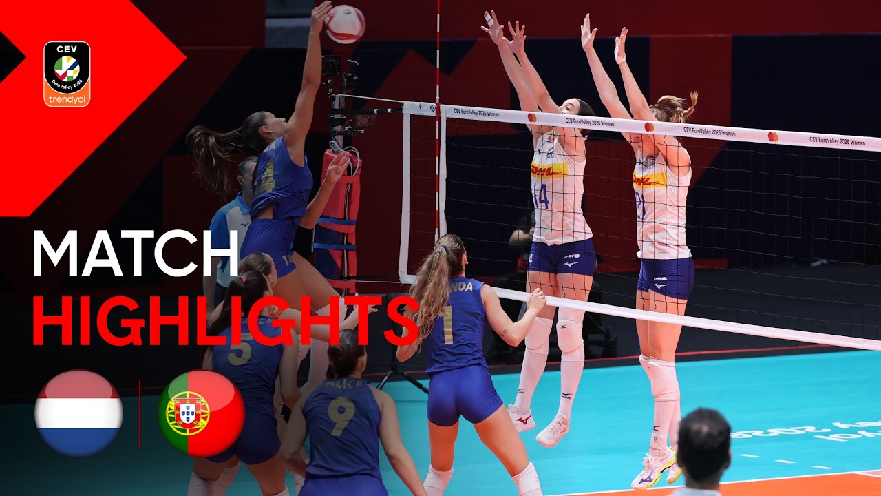 Highlights | THE NETHERLANDS vs. PORTUGAL | CEV Trendyol Eurovolley 2026 | Women background
