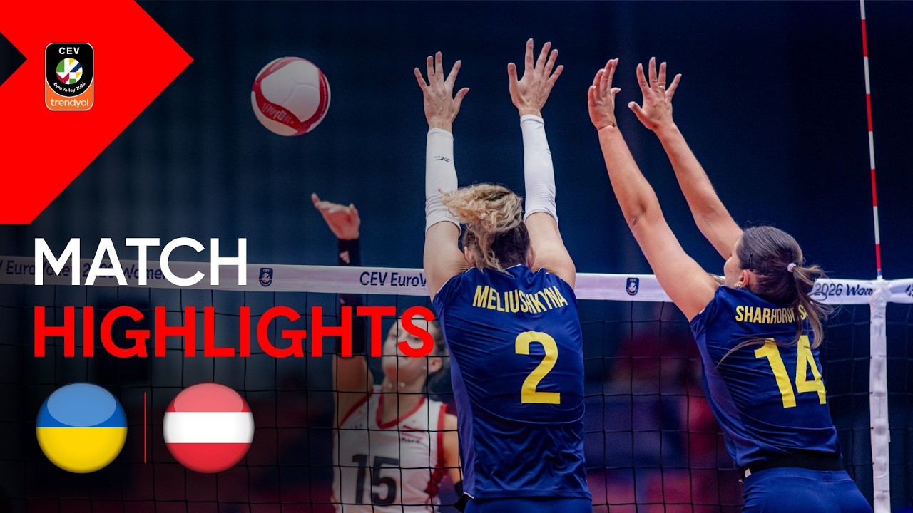 Highlights | UKRAINE vs AUSTRIA | CEV Trendyol Eurovolley 2026 | Women background
