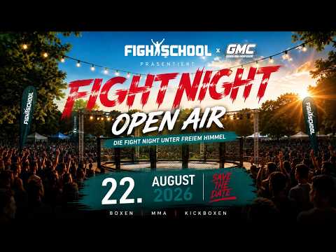 LIVE | Fight Night Open Air | MMA K1 BOXING | FIGHT SCHOOL X GMC background