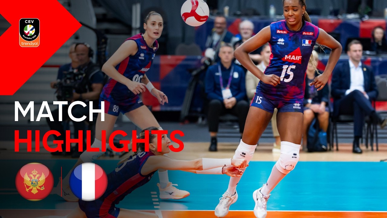 Highlights | MONTENEGRO vs. FRANCE | CEV Trendyol Eurovolley 2026 | Women background