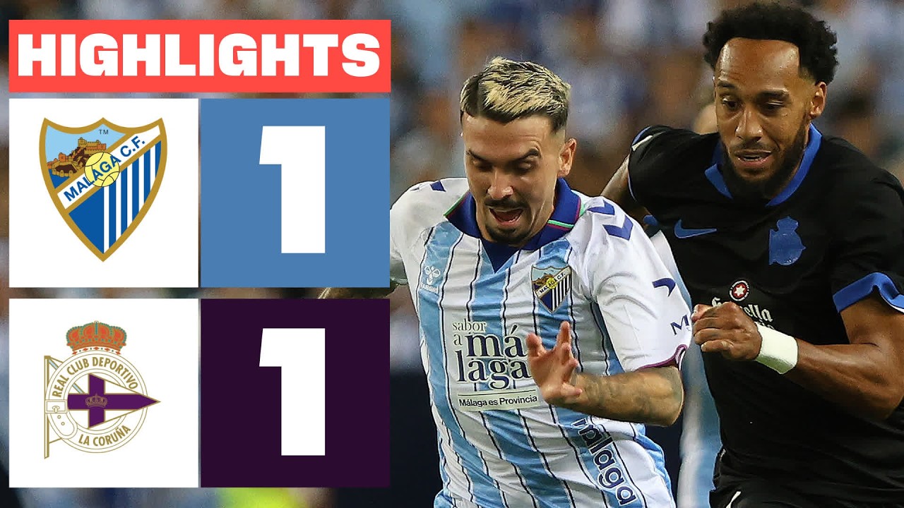 MÁLAGA CF 1 - 1 RC DEPORTIVO | RESUMEN LALIGA EA SPORTS background