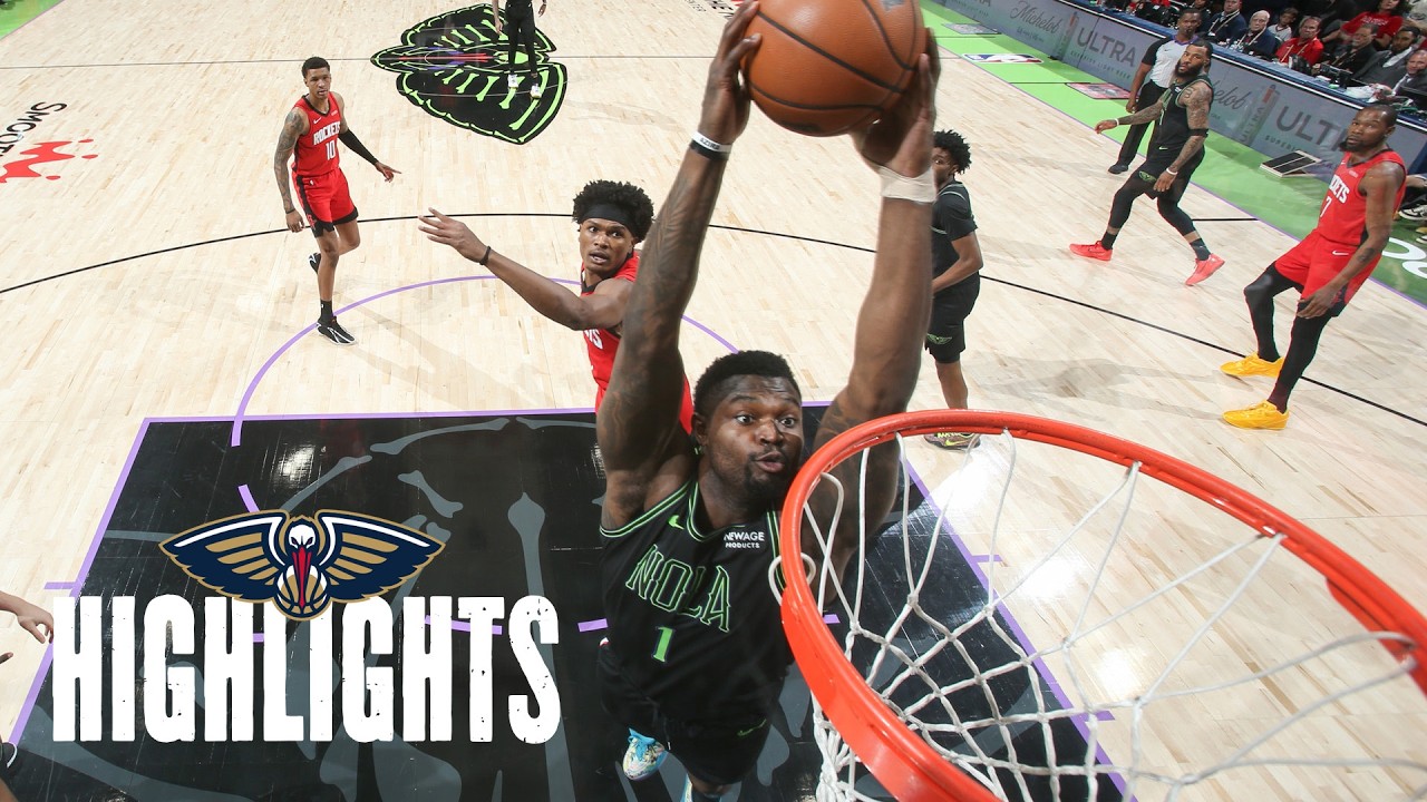Zion Williamson Highlights vs. Houston Rockets 3/29/2026 background