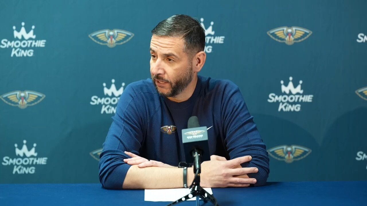 James Borrego | Pelicans-Mavericks Postgame Interview 3/16/2026 background