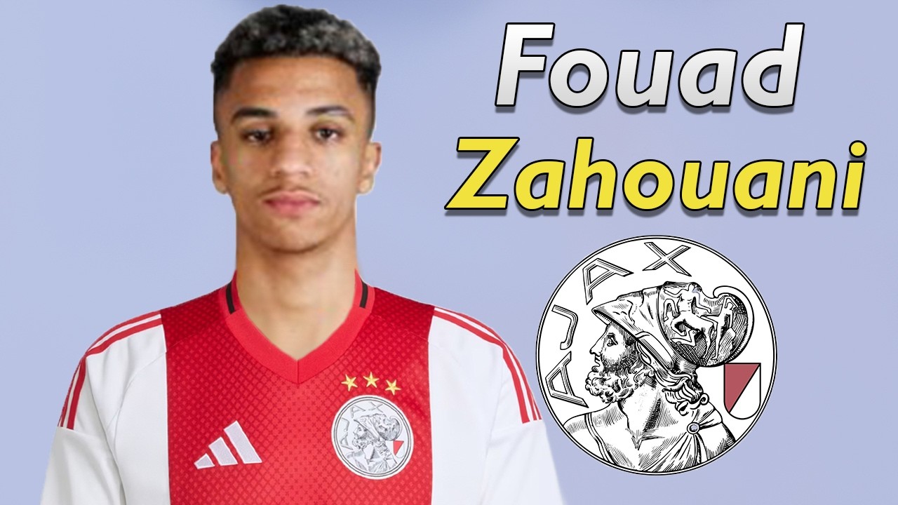 Fouad Zahouani فؤاد الزهواني ● Welcome to Ajax Amsterdam 2026 ⚪🔴⚪🇲🇦 Best Skills, Tackles & Passes background