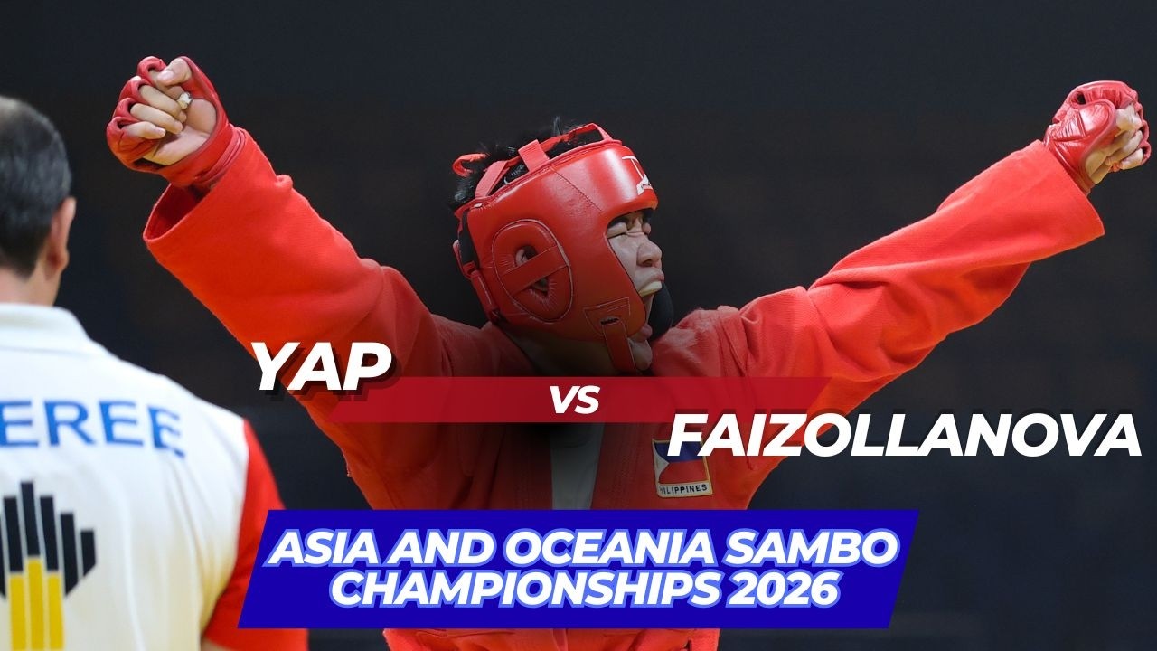 YAP (PHI) vs FAIZOLLANOVA (KAZ) - Asia and Oceania SAMBO Championships 2026 background