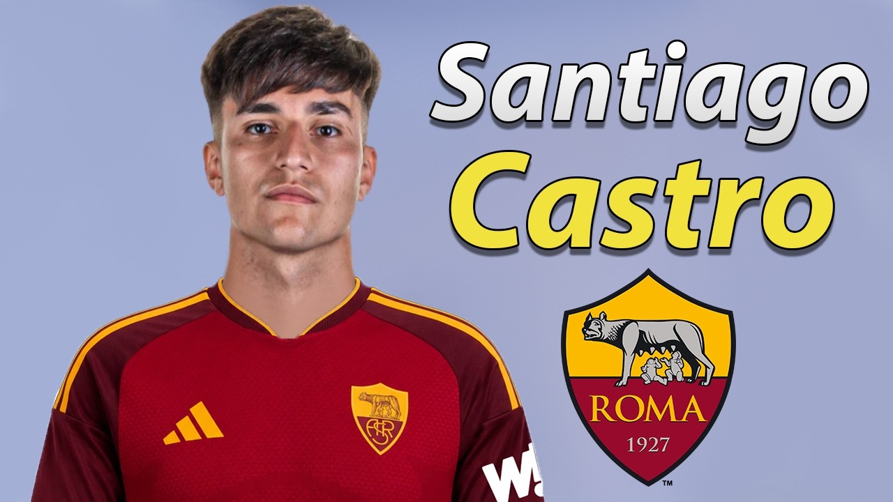 Santiago Castro โ Welcome to AS Roma 2026 ๐ก๐ด๐ฆ๐ท Best Goals & Skills background