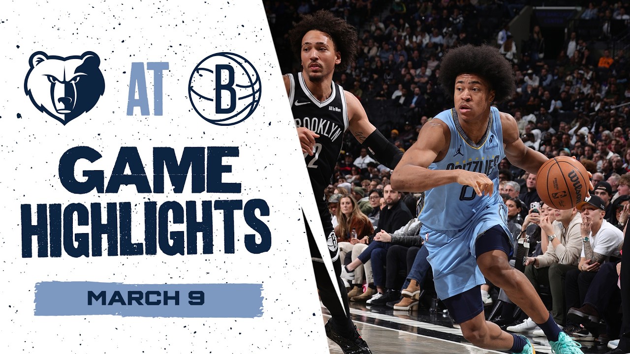 Memphis Grizzlies Highlights vs. Brooklyn Nets (3/9/26) background