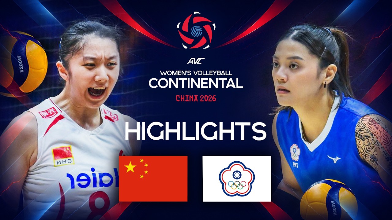 China 🇨🇳 vs. Chinese Taipei - Preliminary phase | AVC Women's Continental Championships | Highlight background