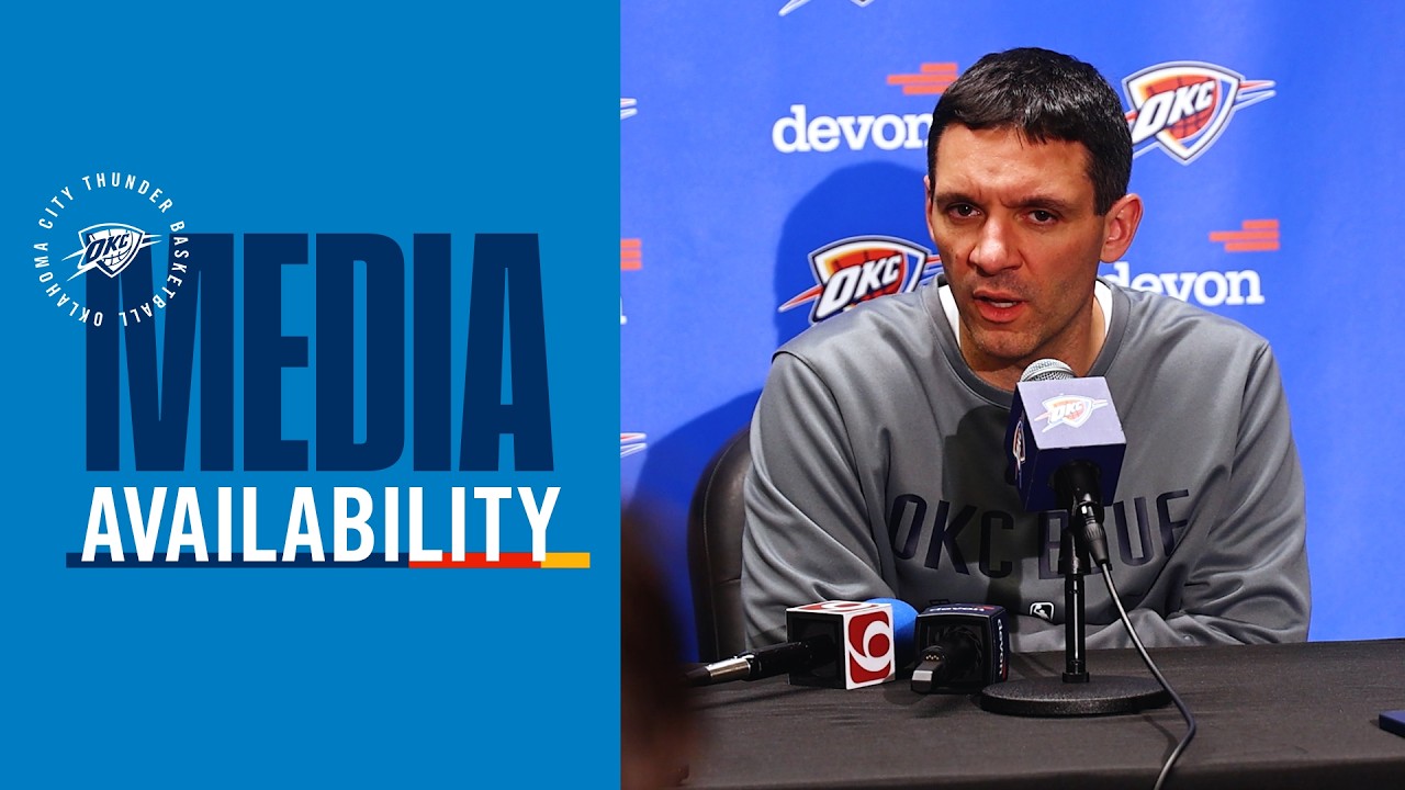 Coach Daigneault on starting the game with a business-like effort | Postgame Media | March 18, 2026 background