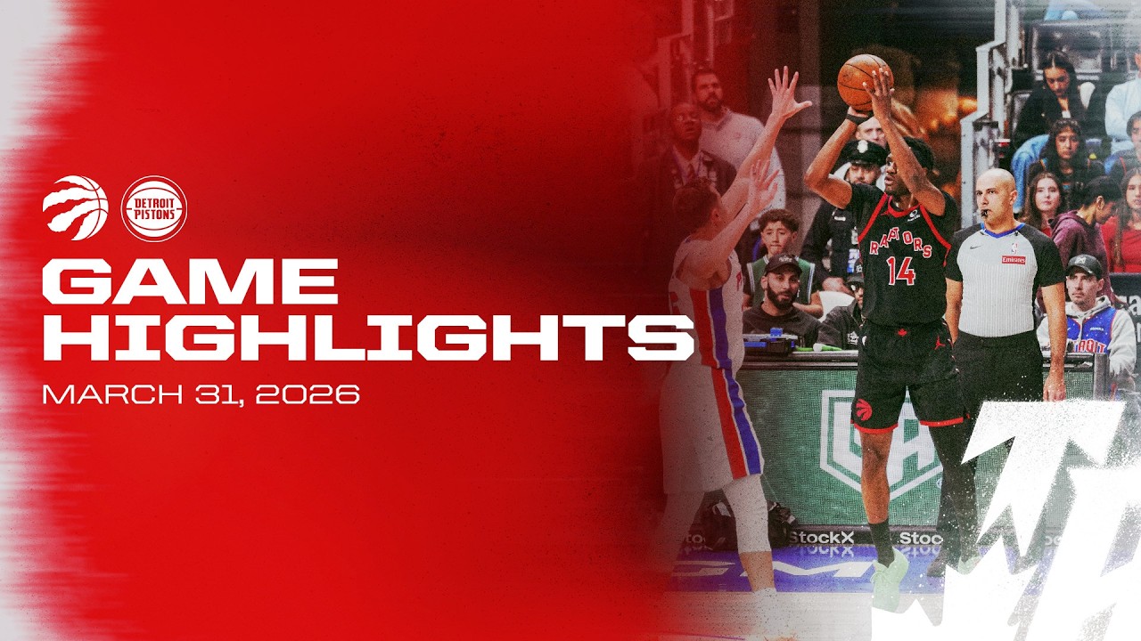 Raptors at Pistons Game Highlights | March 31, 2026 background