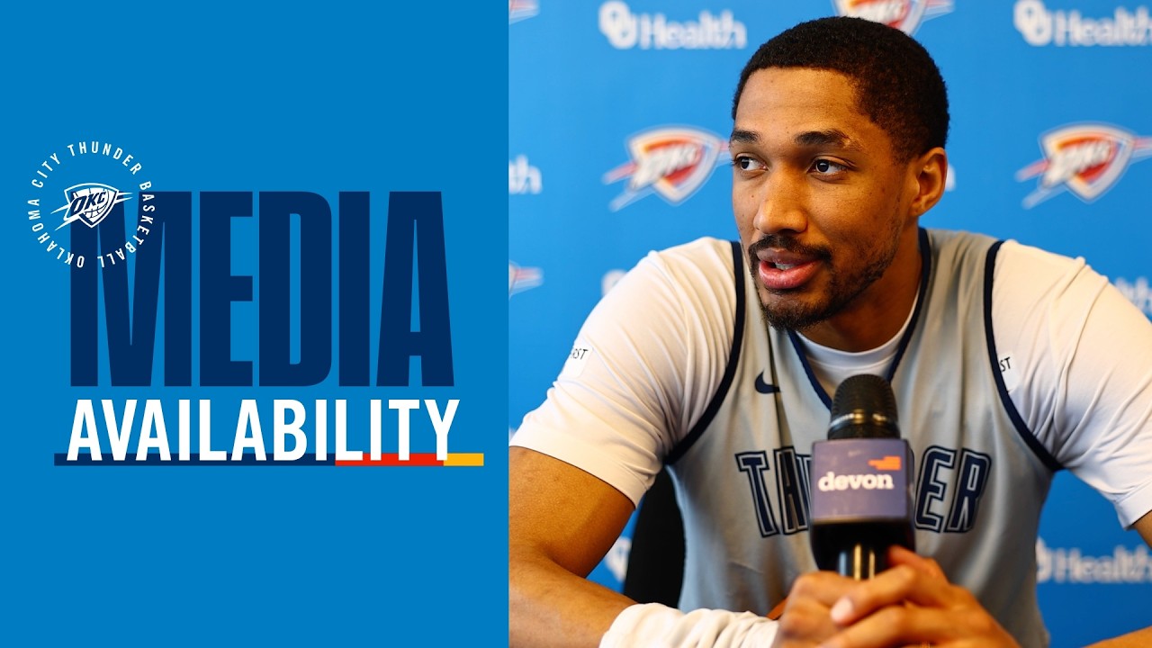 Practice Media Availability with Aaron Wiggins | March 14, 2026 | OKC Thunder background