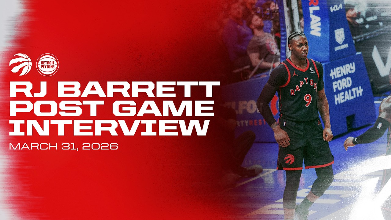 RJ Barret | Post Game at Detroit Pistons | March 31, 2026 background