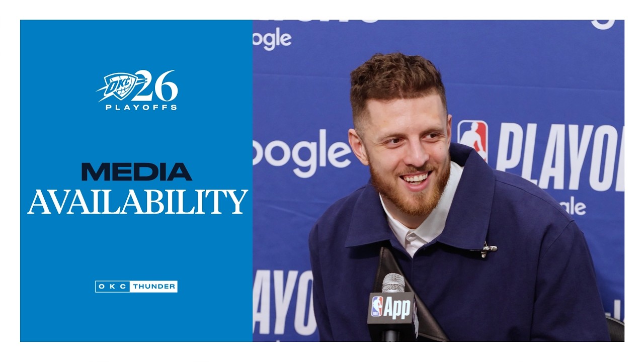Isaiah Hartenstein on Defense | Playoffs | Round 1 Game 4 | Postgame Media | April 27, 2026 background