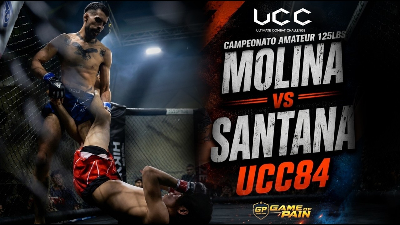 🔥 LO CASTIGÓ HASTA SOMETERLO 😳 Molina 🇦🇷 vs Santana 🇪🇨 | CAMPEONATO MMA background