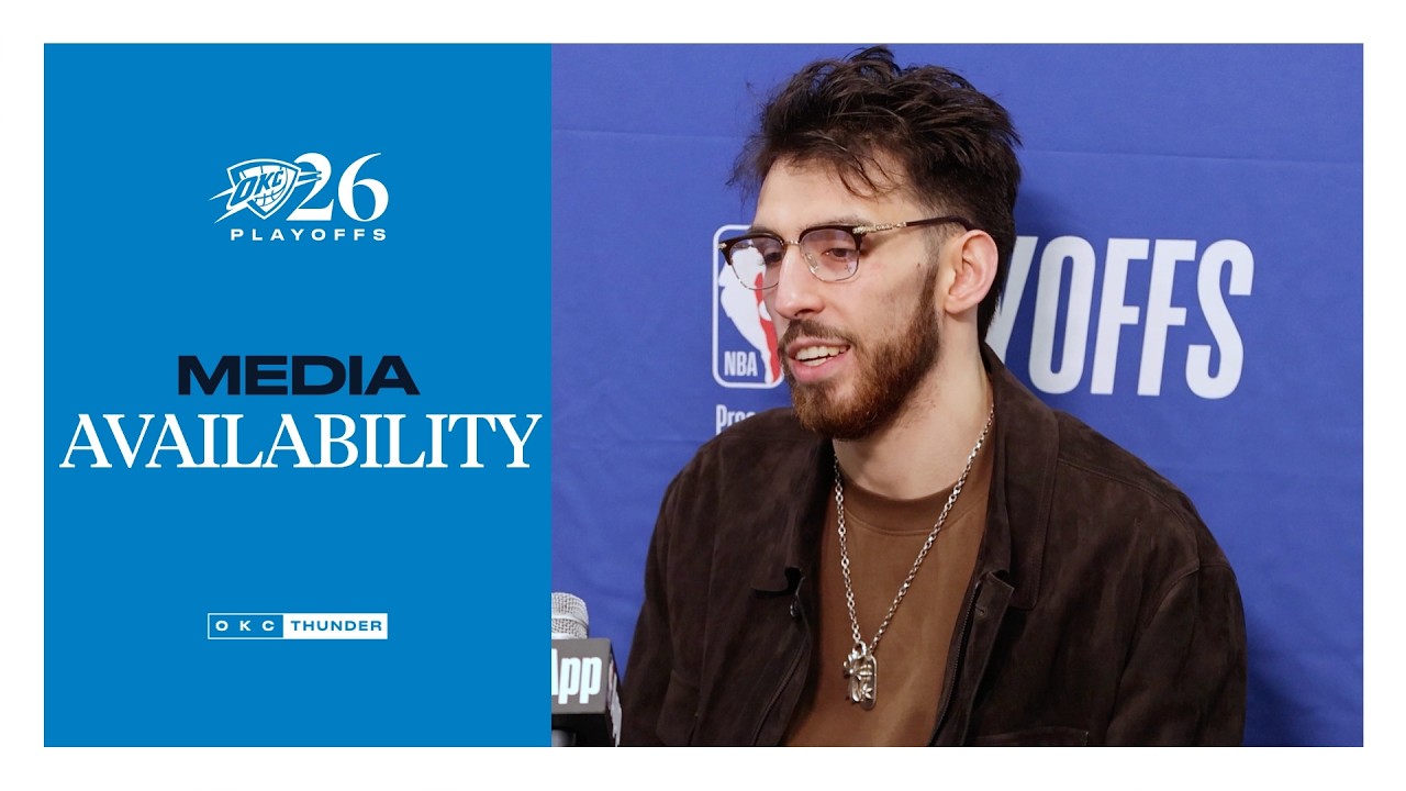 Chet Holmgren on SGA | Playoffs | Round 1 Game 4 | Postgame Media | April 27, 2026 background