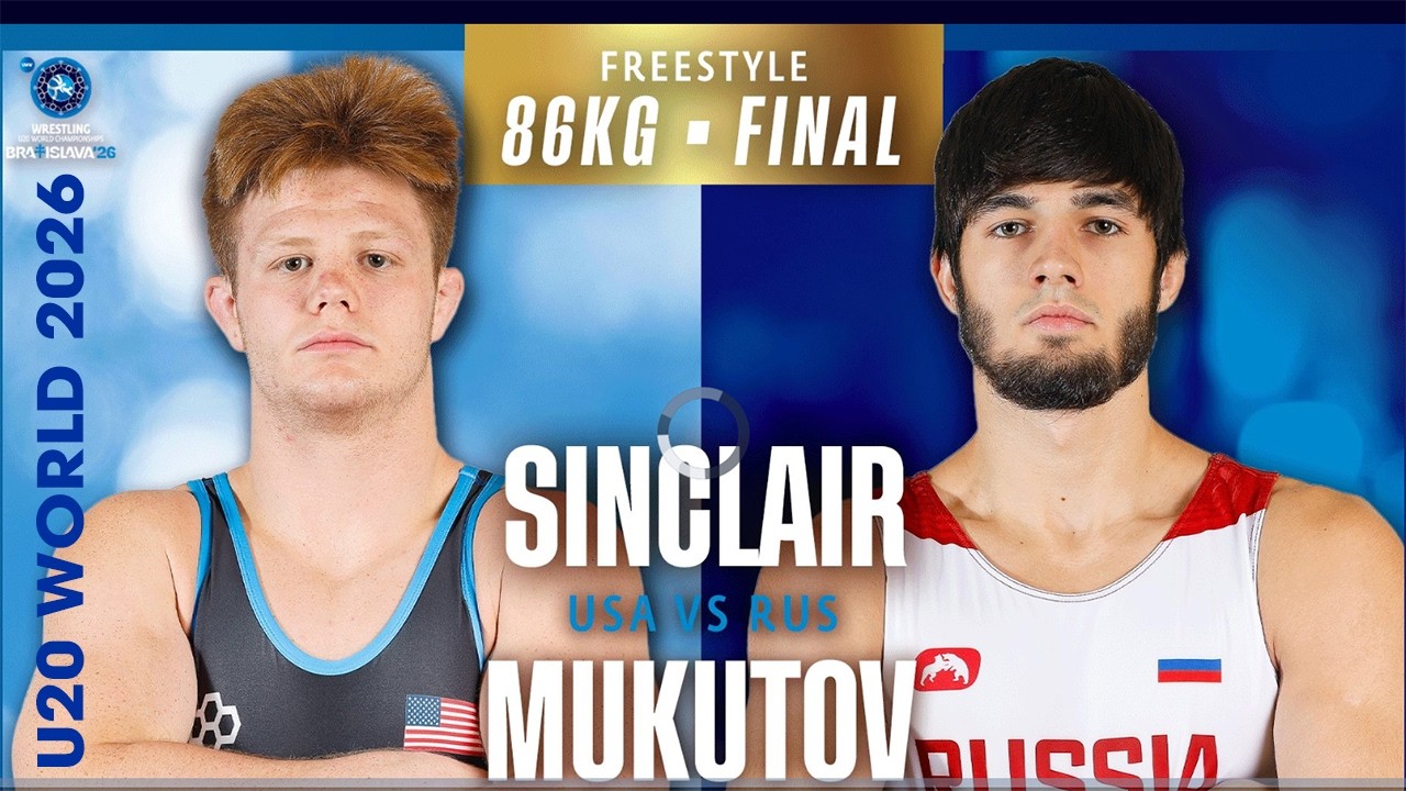 Elite Striking Techniques! 🇺🇸🔥🇷🇺 A. J. SINCLAIR vs A. MUKUTOV | 2026 U20 World Championships | FS 86 background
