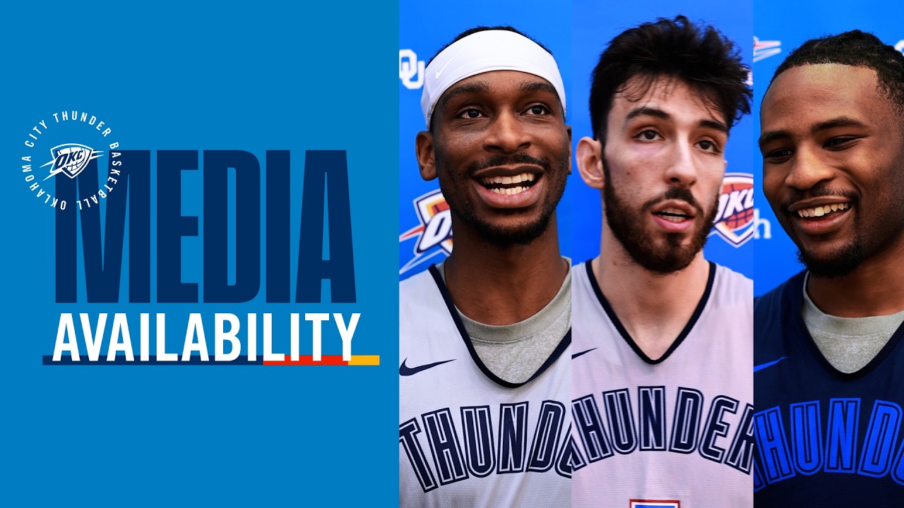 Practice Media Availability | Shai, Chet and Cason | NBA Playoffs | April 16, 2026 background