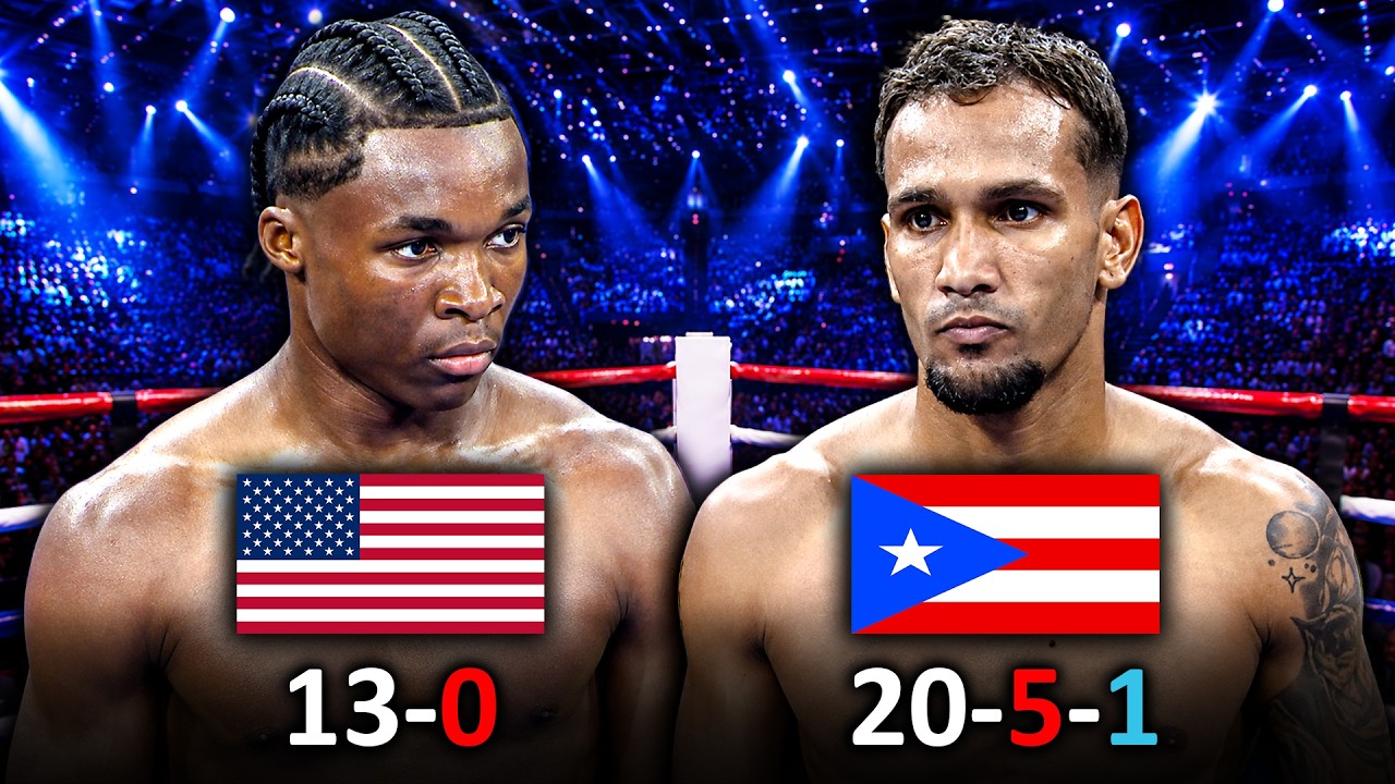 EXPLOSIVE DISPLAY! Abdullah Mason (USA) vs Luis Lebron (Puerto Rico) | Boxing Fight background