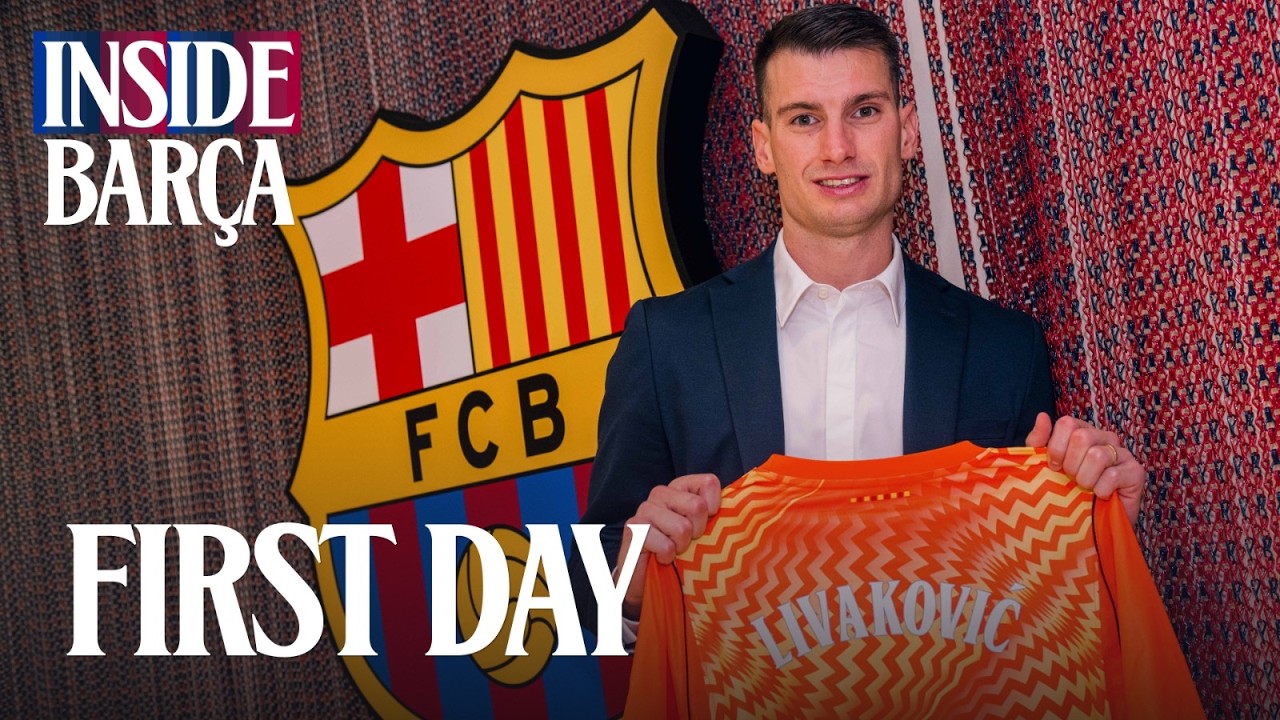 💥DOMINIK LIVAKOVIC: HIS FIRST DAY AT FC BARCELONA 🔵🔴💥 background