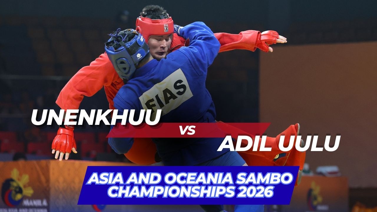 UNENKHUU (MGL) vs ADIL UULU (KGZ) - Asia and Oceania SAMBO Championships 2026 background