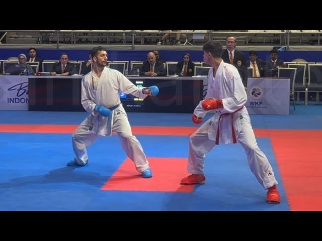 +84 K.G Male Match. Alkhatib Abdalla Palestine🇯🇴 (AKA🔴) VS Chetan Bhatt India🇮🇳 (AO🔵).. Asian Games background