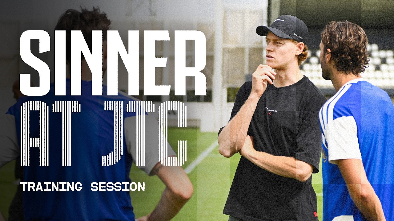 JANNIK SINNER VISITS JUVENTUS! ЁЯО╛ | Special Guest at Training background