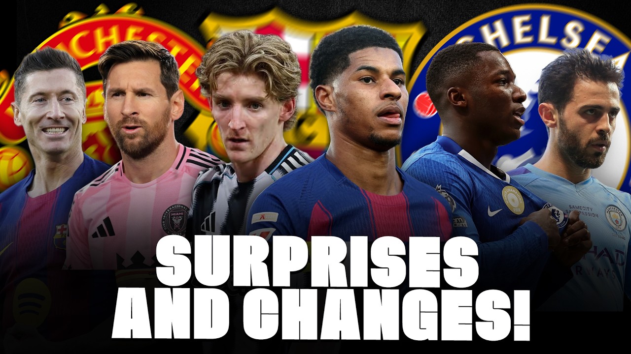 🚨 RASHFORD CHANGES! MESSI SURPRISE! GORDON OPEN TO GO, CAICEDO SIGNS, LEWANDOWSKI… background