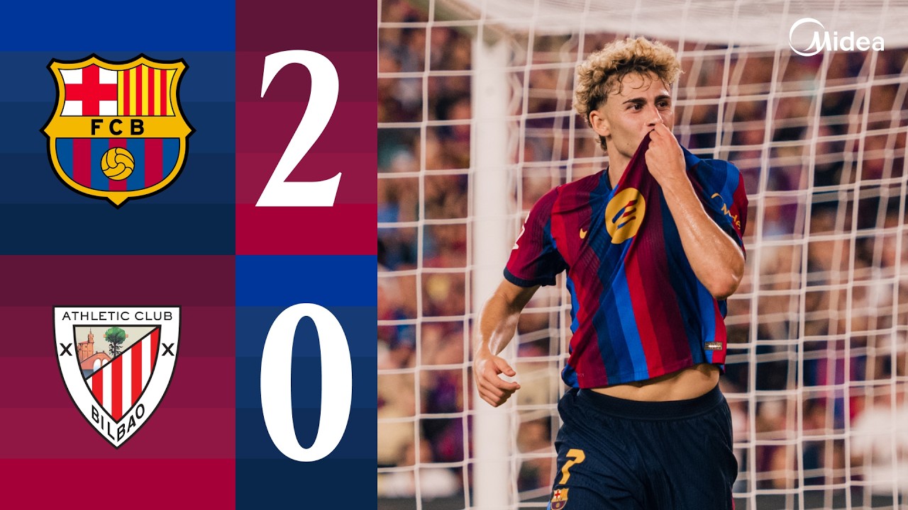 FC BARCELONA 2 vs 0 ATHLETIC CLUB | LALIGA 2026/27 MD02 🔵🔴 background