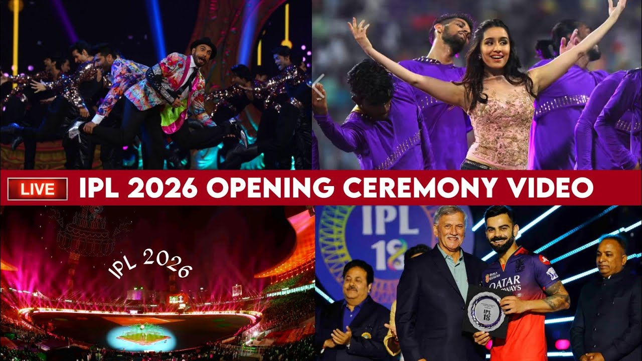 IPL 2026 Opening Ceremony - Ranveer Singh, Shraddha Kapoor, AR Rehman Performance background