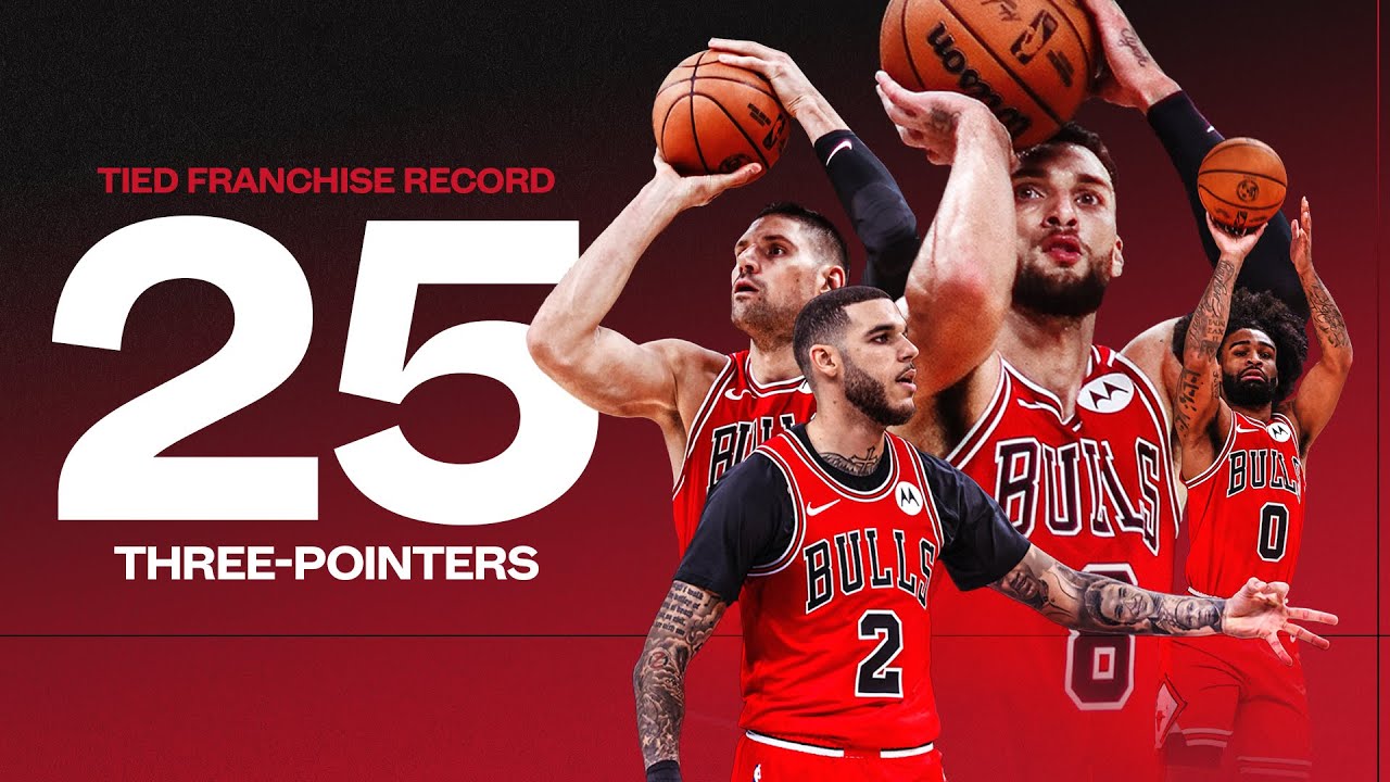 GIMME THE HOT SAUCE: Bulls tie franchise record with 2️⃣5️⃣ threes in win over Memphis 🔥 background
